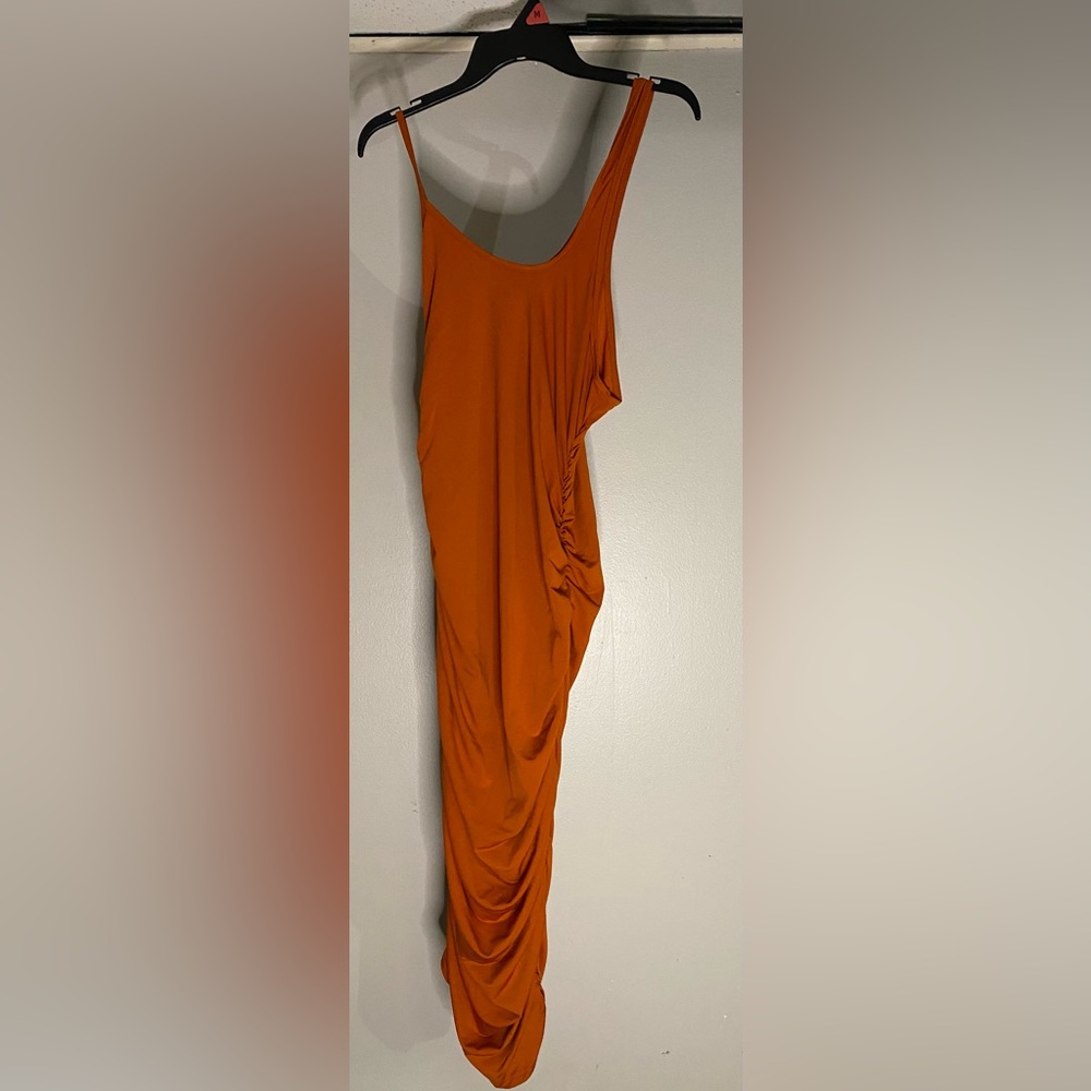 SHEIN Tangerine Ruched Dress